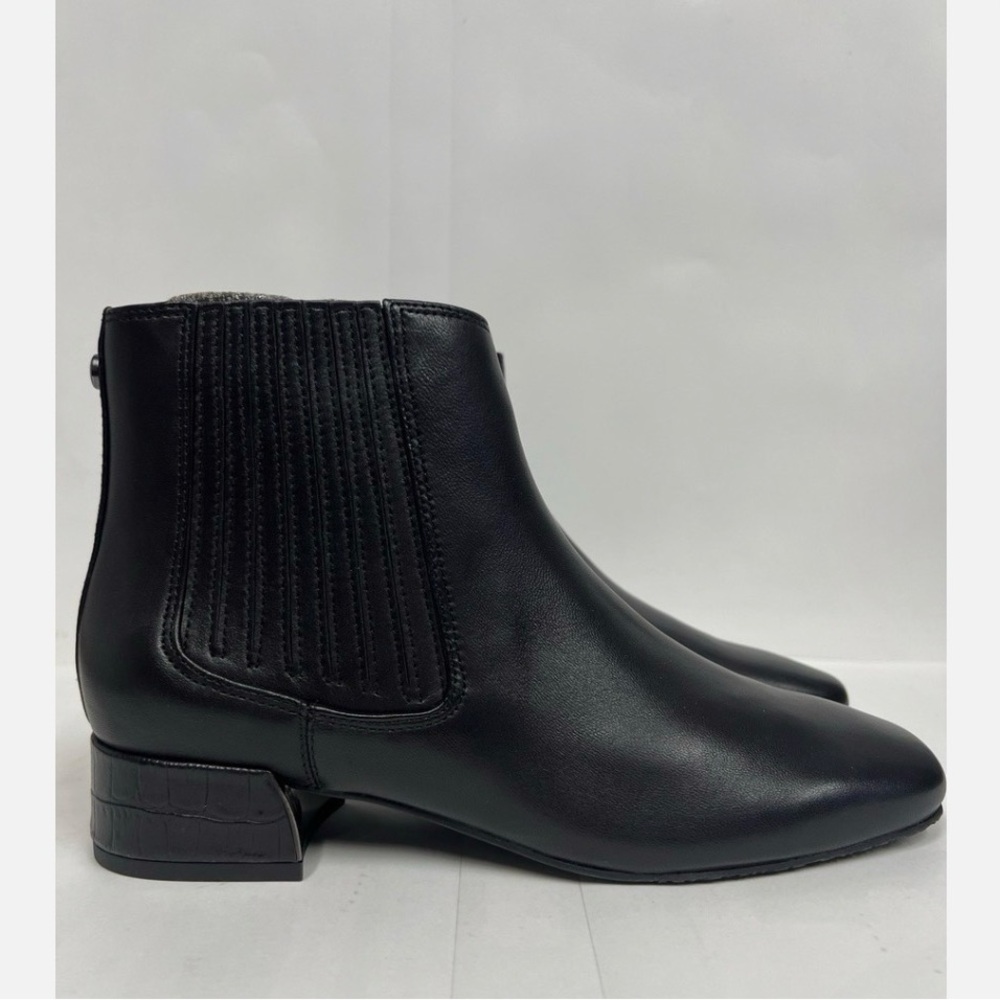 Donald J. Pliner Black Leather Chelsea Ankle Boot